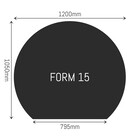 Stahlbodenplatte Kreisabschnitt 120x105 cm schwarz