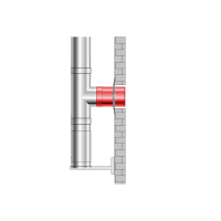 Edelstahlschornstein doppelwandig DW NewLine (25mm / 0,5mm) 150mm