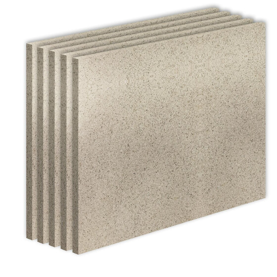 Vermiculite Platte Schamott-Ersatz SF600 30mm 800x600mm x 5